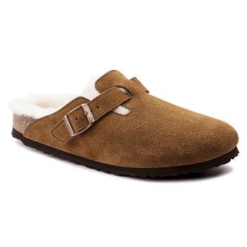 Birkenstock Shearling Ruskind Boston Herre Brune | DK 203KOR